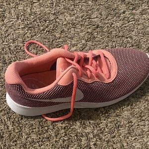 Nike Women's Coral and Black Sneakers